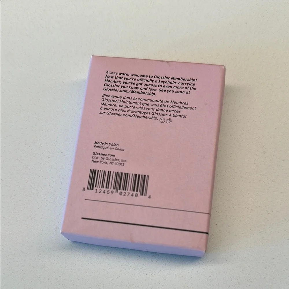 NWT Glossier Keychain Members Only